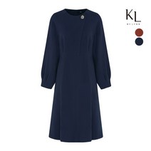 KL KL 원 버튼 플레어 원피스