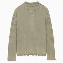 [메종마틴마르지엘라] [명품]22FW 스티치 넥 지퍼 그린 여성 골지 니트 S51HA11