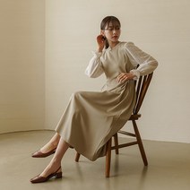 단정한 라운드넥 나시원피스