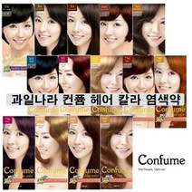 과일나라 컨퓸 헤어컬러 염색약 60g - 18종 택1 저자극 허브향, 1box, 954-베리베리 레드