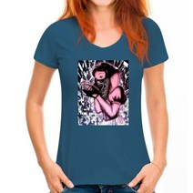 지게차 제설기 Hotbox티셔츠 백설 공주 스노우 타트 BDSM 속박 재미, 15 WoMen Azure blue_07 XXL