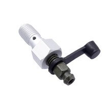 알루미늄 바이크 오토바이 브레이크 마스터 실린더 캘리퍼 블리드 스크류 니플 M10x1.25mm 밴조 볼트 + 먼, 한개옵션0