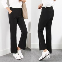 에이스하트 여성용 빅사이즈 S-3XL 세미 부츠컷슬랙스 2기장 시크릿밴딩 팬츠