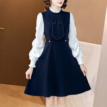 엄마원피스 미드 노년 여성의류 4 왠지 입다 봄 가을 룩 키 작은 사람 고귀한 1717734011