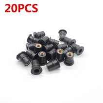카센터 휠너트 세차장 102050100 Pcs M6 M5 고무 잘 너트 메트릭 윈드 황동 스크린 페어링 카울, [01] 10PCS M5