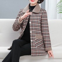 SJW 중년여성 퍼카라 자켓 숏 기모 코트 아우터 점퍼 40대 50대 엄마 겨울