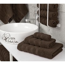American Soft Linen 오버사이즈 목욕 타월 40x80 세이지 그.. 정품보장, 3 Piece Towel Set, Chocolate Brown