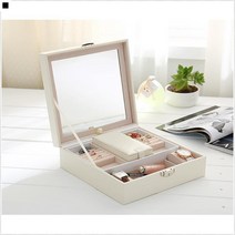 간이금고기능 탁월한실용성 심플컬러 휴대용이 악세사리수납함 악세사리정리함, 블랙