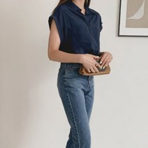 여성 데일리 남방 셔츠 블라우스 보노 루즈핏 캡소매