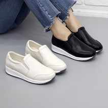 슈즈앤클럽(천연소가죽)5cm키높이 말랑푹신 착화감좋은 컴포트 슬립온