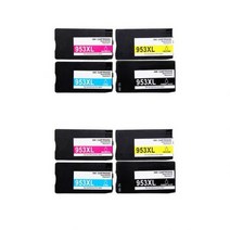 [해외] 4PK HP 953XL 953 XL HP953 교체 HP Officejet Pro 7740 8210 8710 8720 8725 8740, 2SET