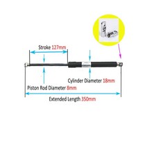 스트럿바 보강 지지대 1PC 350-500mm 20kg/200N/44LB 범용 스트럿 바 가스 스프링 지원 부팅 보닛 자동차, 05 350mm-E