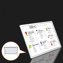 메뉴판 LED 라이트패널 식당 광고판 카페 조명액자, 각도조절 실버
