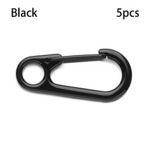 5 Pcs 미니 SF 봄 배낭 Clasps 등산 Carabiners 장비 생존 EDC Paracord 스냅 후크 Keychainl 버클 클립, [11] Black