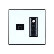 제일ELC 인터넷 8P 1구+CATV 3방(중) 블랙화이트, 단품