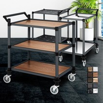 식당용 그릇 흔들림 없는 서빙 카트 소음적은 미용실 튼튼한핸드카트, 프리미엄, 마블 2단 대