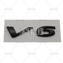 휠캡 휠커버 재규어 XE XF XJ용 자동차 스타일링 3D 30 50 V6 V8 후면 트렁크 펜더 접착 배지 바디 테일 게이트 변위 엠블럼, 5.V6 Black