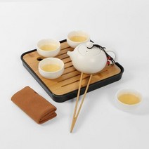 여행 다도 다기세트 차판 블랙 찻잔 다배 찻잔세트, 1개