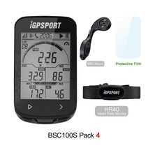 자전거속도계 자전거네비게이션 IGPSPORT-BSC100S IGS 사이클 컴퓨터 속도계 야외 승마 센서 MTB 로드 바, 05 BSC100S Pack 4