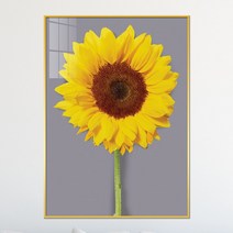 아트블루 부자되는 해바라기 인테리어 그림 액자, 1_한송이큰꽃 해바라기_그레이배경