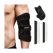 팔꿈치 브레이스 건염 및 테니스 엘보 통증 완화 척골 신경 걸림 큐비탈 터널 증후군 부목이 있는 조절가능 안정제 야간 수면 핏 남성 여성용 팔 지지 스트랩 블랙., 1