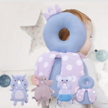 머리 방지 쿠션 아기 뒤통수 뒷쿵이 꿀벌 갓난아기선물 뒤쿵 에어메쉬, 햄스터 블루