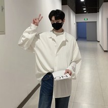 캐주얼셔츠 남성의류 와이드 루즈핏 2023 봄 여름 드롭 드레이프 상의 A061 JM1400 P45 4994883233