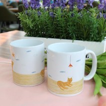 [바보사랑] 디자인머그컵2p-물고기와고양이, 상세 설명 참조