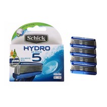 쉬크 다회용 리필면도날 4P 세면 습식 남자 관리 안전 일자5중면도날 면도기날 면도기 시크 고급면도기