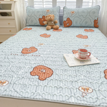 MEIISEO여름 시원한 침대 시트 쿨매트, 180x200cm [3- 피스 세트] 품질 검사, 멍청한 곰 블루