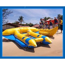 빠지 플라이보트 바나나보트 두꺼운 재질 워터파크 해수욕장 수상 레져 놀이기구 4인 6인, 두툼한 이중관 4인승 날치