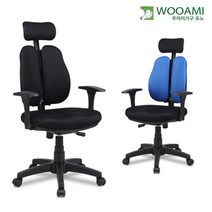 우아미가구 모노 듀얼백 메쉬 의자 CH5028, 레드