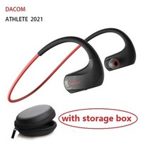 골전도이어폰 original dacom 선수 헤드셋 터치 제어 헤드폰 ipx7 방수 스포츠 스테레오 달리기 무선이어폰, 새로운 빨간 선물 상자