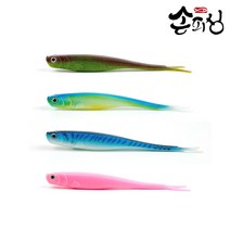 손피싱 광어 다운샷 대회 위닝 1등 루어 플렉스 리얼쉐드2 미노우 광어웜 채비, 플렉스 미노우쉐드2, M02 멸치(6개입)