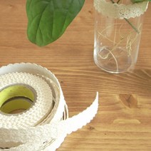 잼보 패브릭 레이스 마스킹테이프 데코 테이프 장식 다꾸 리폼 선물포장, 잼보 레이스 베이지(03)