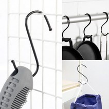 블랙 S자 후크 고리 의류 소품 옷걸이 행거 정리 매장 상품 걸기 진열 드레스룸 디스플레이 꾸미기 물건 수납 주방 부엌 도구 검정 S고리 마스크 악세사리 보관, 사이즈, 대