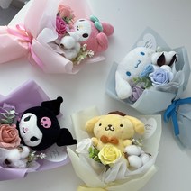 산리오 시나모롤 마이멜로디 쿠로미 폼폼푸린 인형꽃다발 졸업식 입학식 어린이집 유치원
