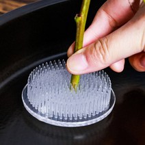 원형침봉 꽃꽂이 DT 11682 꽃침봉 침봉 수반 고정 흡착식 생화 꽃꽂이 꽃꽂이재료 원형, 블랙, 블랙