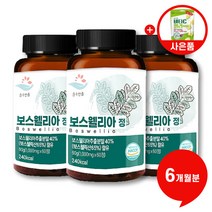 프리미엄 인도산 보스웰리아 정 고함량 보스웰릭산 39000mg 함유 + 사은품 증정, 3병, 60정