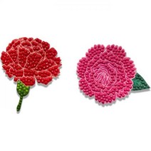 카네이션 2종 (브로치) 보석십자수 6x7어버이날선물 브로치 뱃지 꽃보석십자수 어버이날보석십자수 브로치보석십자수 뱃지보석십자수 케이엠엘리 다이아몬드페인팅 비즈십자수 큐빅십자수 DIY키트 비즈아트 큐빅아트, 본상품