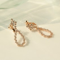 블링블링 드롭 큐빅 나사형귀찌 이어커프 루체12