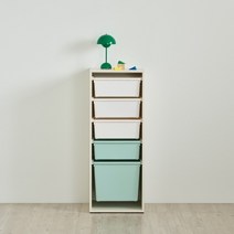 한샘 샘키즈 박스장 435, 크림화이트(포인트)바이올렛(D)
