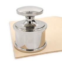 가죽 스킨 스테인레스 스틸 카빙 압력 타운 드로잉 0.9-1Kg 공예 도구, 은, silver