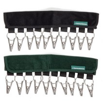 2개 담앤드솜 고퀄리티 모자 걸이 집게 진열대 수납진열 튜브 다용도 야구모자 진열 정리 거치대 보관함 정리함 선반 걸이대 행거 옷걸이, 블랙+스벅그린