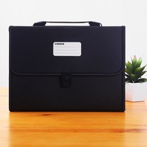 파일 A4 내화 폴더 13 포켓 PP 소재 데이터 저장 대용량 가방 오르간 정리 패키지, [02] black