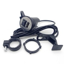 오토바이 핸들 바 12V USB 방수 수정된 오토바이 휴대 전화 충전기 혼다 Dio Zx Ruckus Super Cub 110 Ktm Sx125, [01] Black