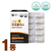 그린 프로폴리스 캡슐 호주 비 프로폴리스 추출물 효능 면역력 항산화 도움 영양제 건조효모 아연 플라보노이드 함유 호주산 식물성캡슐 식약처 인증, 프로폴리스캡슐 1 개