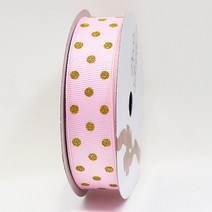 금비 향기나는 글리터리본 큰땡땡이(25mm x 9m), GTR#3-23 핑크, 9m