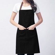 모올글래드 데님 목걸이형 앞치마 공방 화실 패션 미술 미용 예쁜앞치마, 데님 목걸이형 앞치마(블랙), .
