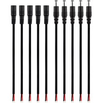 콘넥터 접속자 전선연결단자 dc커넥터 DC 12V 수 암 커넥터 케이블 5.5mm x 2.1mm 전원 플러그 와이어 2, 03 5pairs Male Female